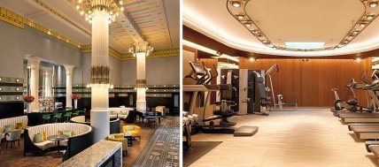 Спортзал і холл у готелі "Бристоль"