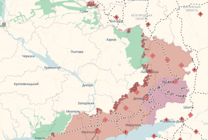 Карта, где идут бои в Украине 26.01.2026 DeepState