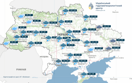 Прогноз погоди на 8 жовтня, Укргідрометцентр