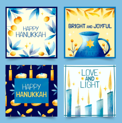 Вітання з Ханукою картинки для Вайбер