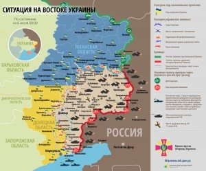 Карта АТО на востоке Украины (6 июля)