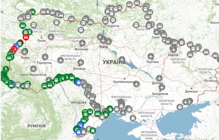 Інтерактивна мапа пунктів пропуску