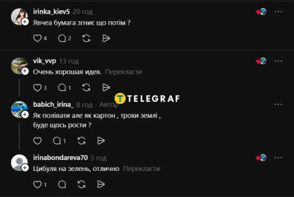 Идея выращивать растения в картонных лотках вызвала вопросы о поливе и результате