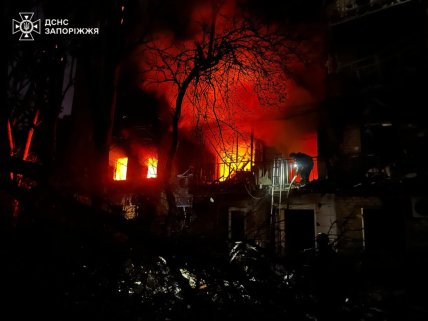 Пожежа через атаку РФ по Запоріжжю 30.08.2025