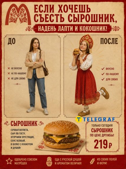 Реклама для россиян для фаст-фуда