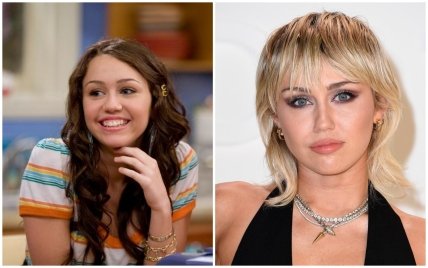 Майли Сайрус раньше и сейчас