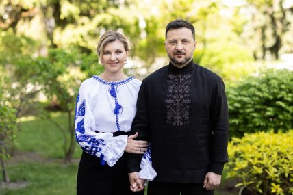 Елена Зеленская в вышиванке Владимир Зеленский