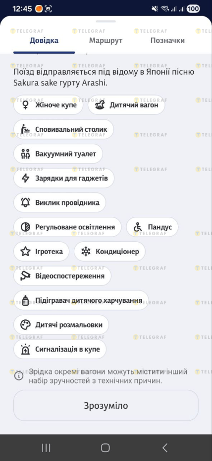 Sakura поезд характеристики