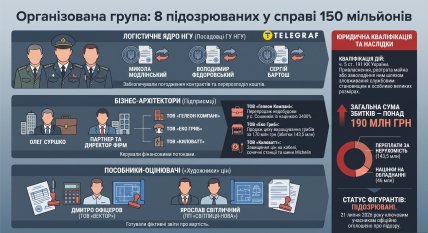 Кому вручены подозрения. Инфографика "Телеграфа"