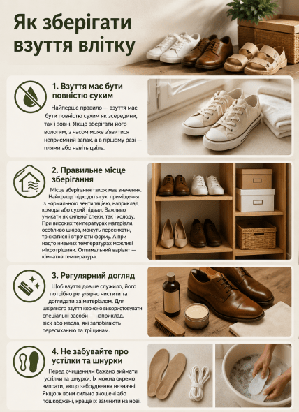 Как правильно ухаживать и хранить обувь летом
