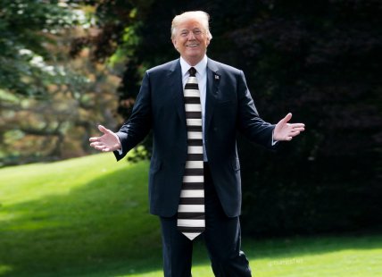 дональд трамп длинный галстук