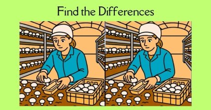 Жінка головоломка з грибами