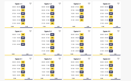 Графіки відключень у Вінницькій області 26 грудня