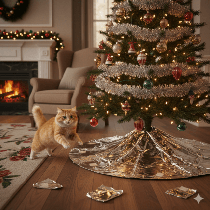 кіт та ялинка