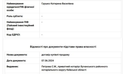 Выписка из реестра прав на недвижимое имущество
