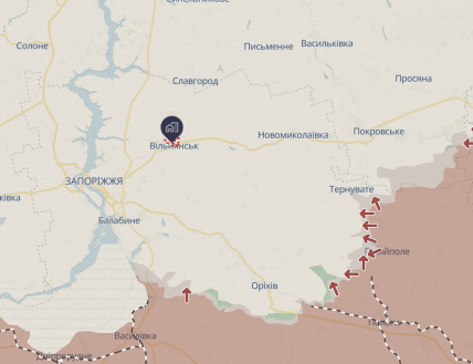 Вільнянськ на карті
