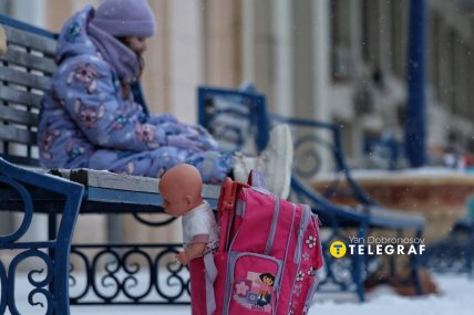 Первый снег в Харькове 2025