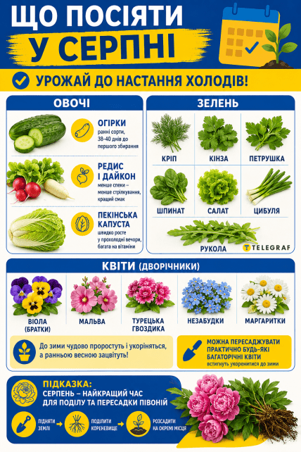Что можно сеять, сажать и пересаживать в августе
