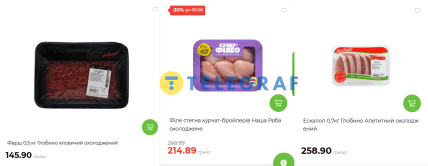 Ціни на м'ясо в АТБ