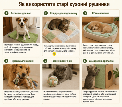 Как дать вторую жизнь старым кухонным полотенцам