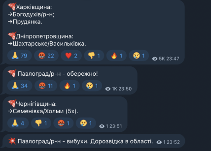 Скриншот с мониторингового канала