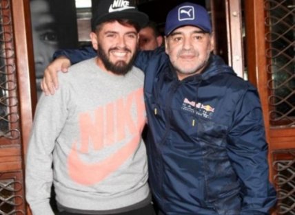 Диего Марадона и его сын Диего Синагра