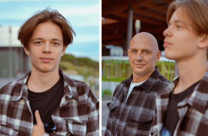 Потап с сыном Андреем