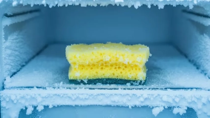 Как охладить продукты летом с помощью губки для мытья посуды