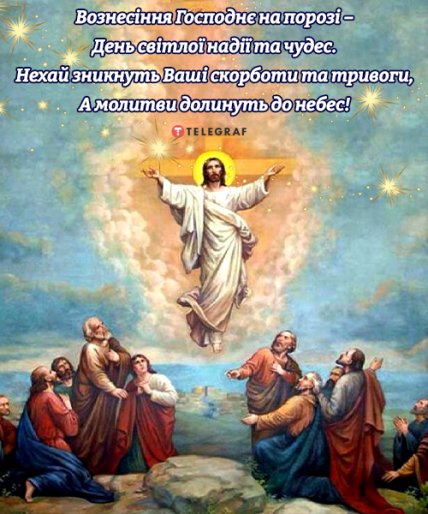 Привітання з Вознесінням Господнім 2022