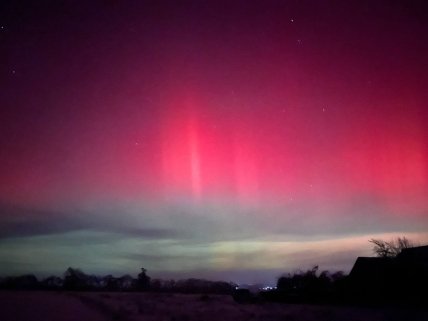 Северное сияние в Крыму Роге 20 января