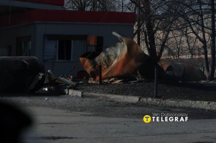 Разбитые снарядами улицы и дома