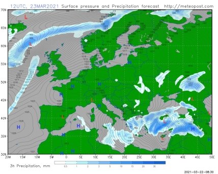 Погода в Украине 23 марта
