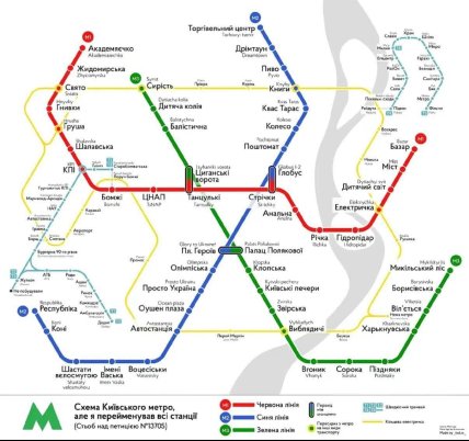 Шуточная карта киевского метро 2025