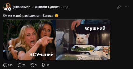 Мемы о радиодиктанте. Фото: julia.salivon/threads