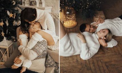 ідеї фото біля ялинки, новий рік, фотосесія