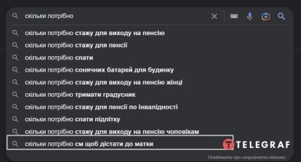 Скриншот с подсказками Google на вопрос "Сколько нужно...?"