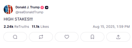 Пост Дональда Трампа в TruthSocial