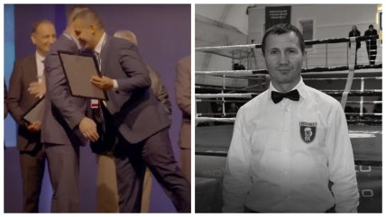 Президент ФБУ Володимир Продивус обіймається з росіянином, ФБУ цього дня повідомило про смерть українського судді від рук окупантів