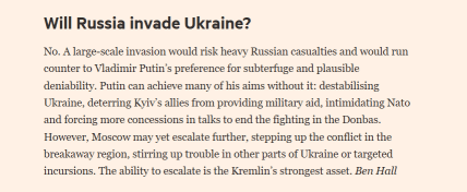 Прогноз FT о начале полномасштабной войны