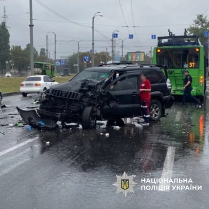 Авария на проспекте Героев Харькова