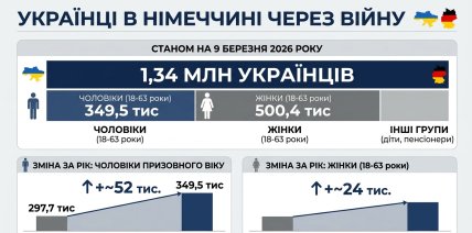 Сколько жителей Украины находится в Германии. Инфографика создана ИИ