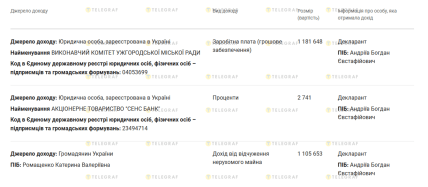 Декларація Андріїва за 2024 рік