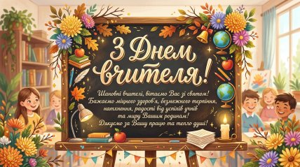 День вчителя, листівки, картинки, поздоровлення