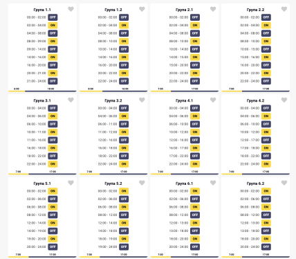 Графіки відключень у Вінницькій області 27 січня