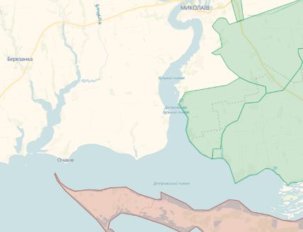 Кинбурнская коса на карте