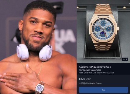 Ентоні Джошуа з годинником Audemars Piguet Royal Oak Perpetual Calendar