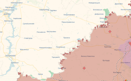 Карта боев на границе Днепропетровской области 20.12.2025