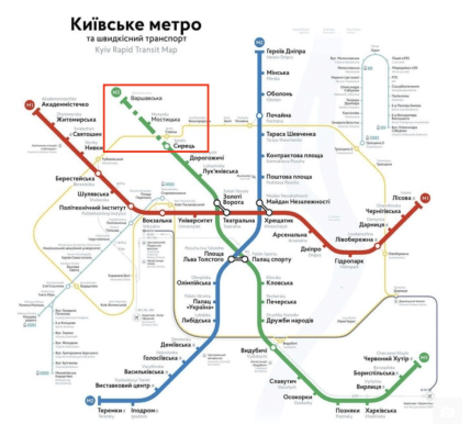 Карта метро в Києві