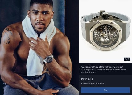 Ентоні Джошуа з годинником Audemars Piguet Royal Oak Concept