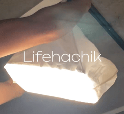 Светильник из фонаря и пакета